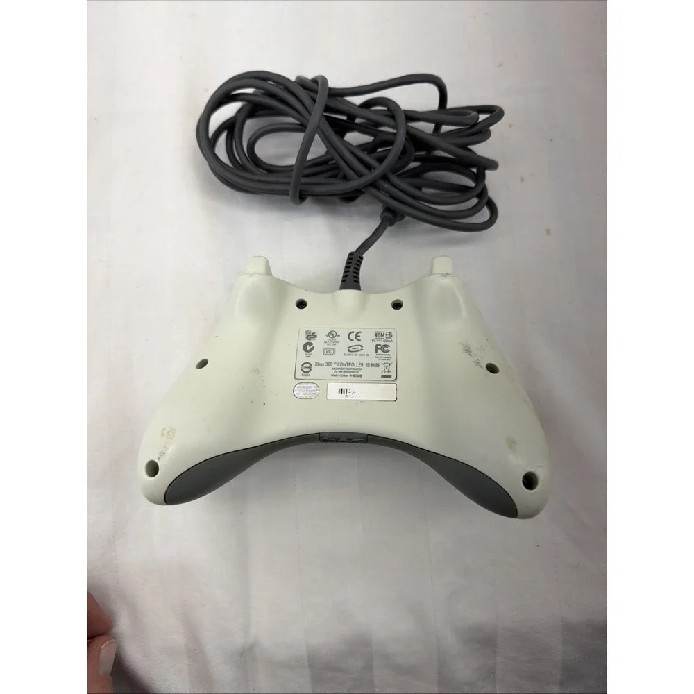 Xbox 360 OEM Official: White Wired Controller.NO Breakaway Cable. Tested